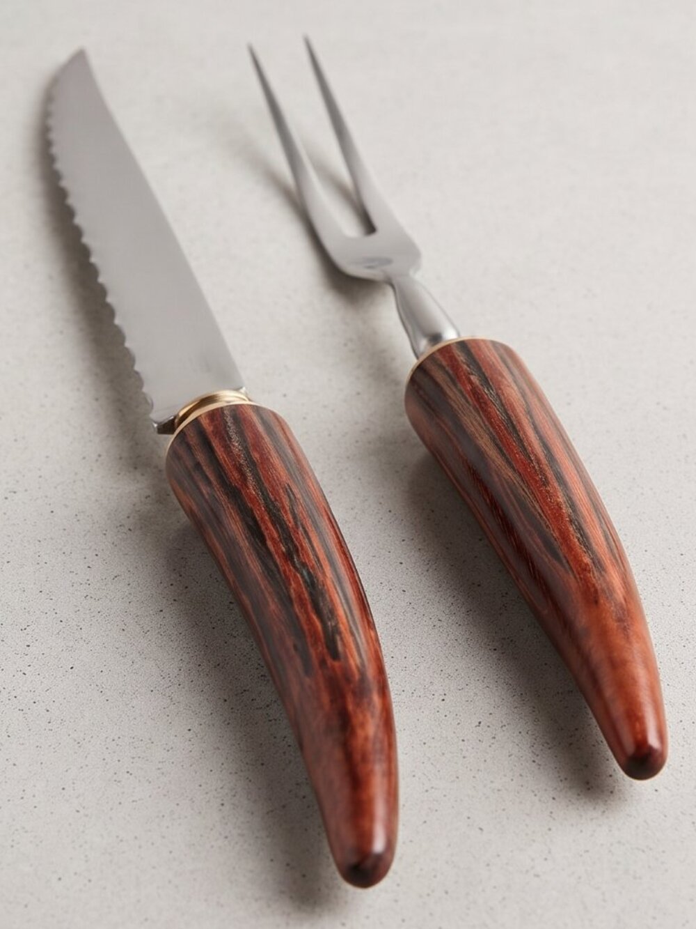 Vintage Regent Sheffield Carving Set Knife Fork Box Manual Horn Handles England